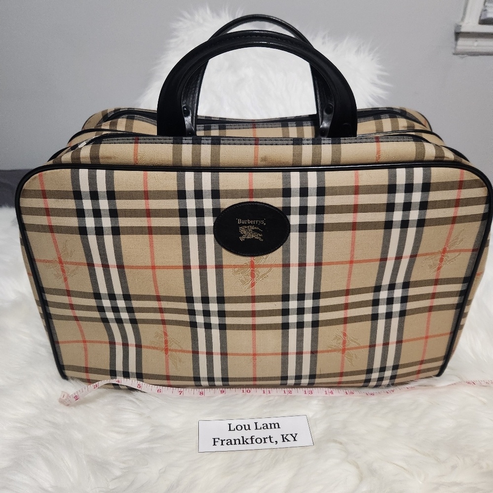 Burberry Vintage Travel Canvass Handbag
